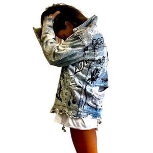 Grindhouse graffiti denim jacket